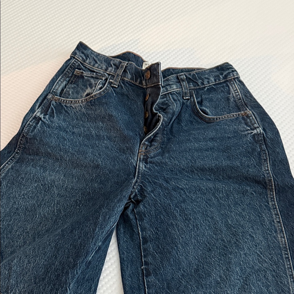 We The Free Free People Barrel Dark Blue wash jeans size 27 baggy oversized